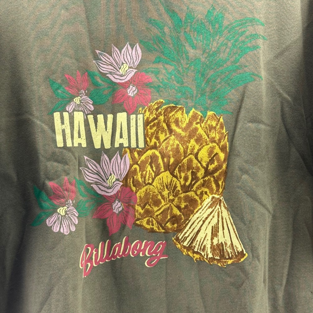 Billabong Hawaii Pineapple Vacay Graphic Sweatshirt Top Womens S/8 NWT - Picture 2 of 10